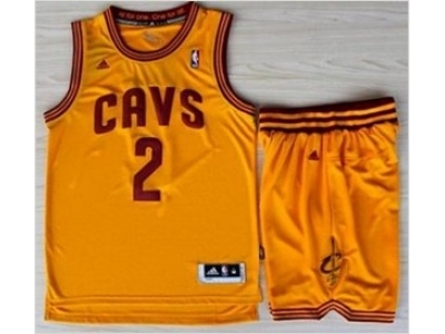 nba cleveland cavaliers #2 kyrie irving yellow[revolution 30 swingman Suits]